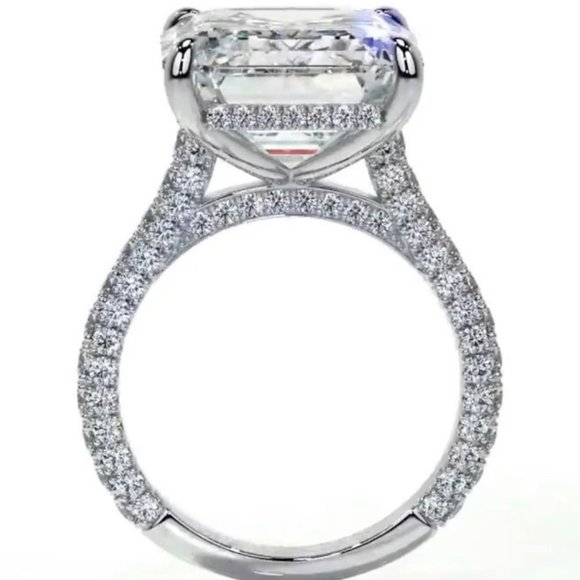 NEW ENGAGEMENT DIAMOND S925 STERLING SILVER RING, BEAUTIFUL RING, SHINY RING. - Picture 4 of 6